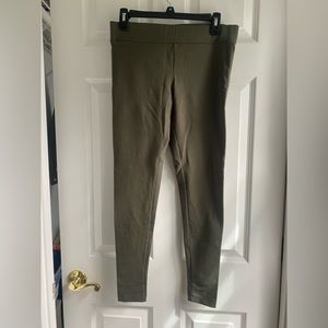 Olive green leggings size medium
